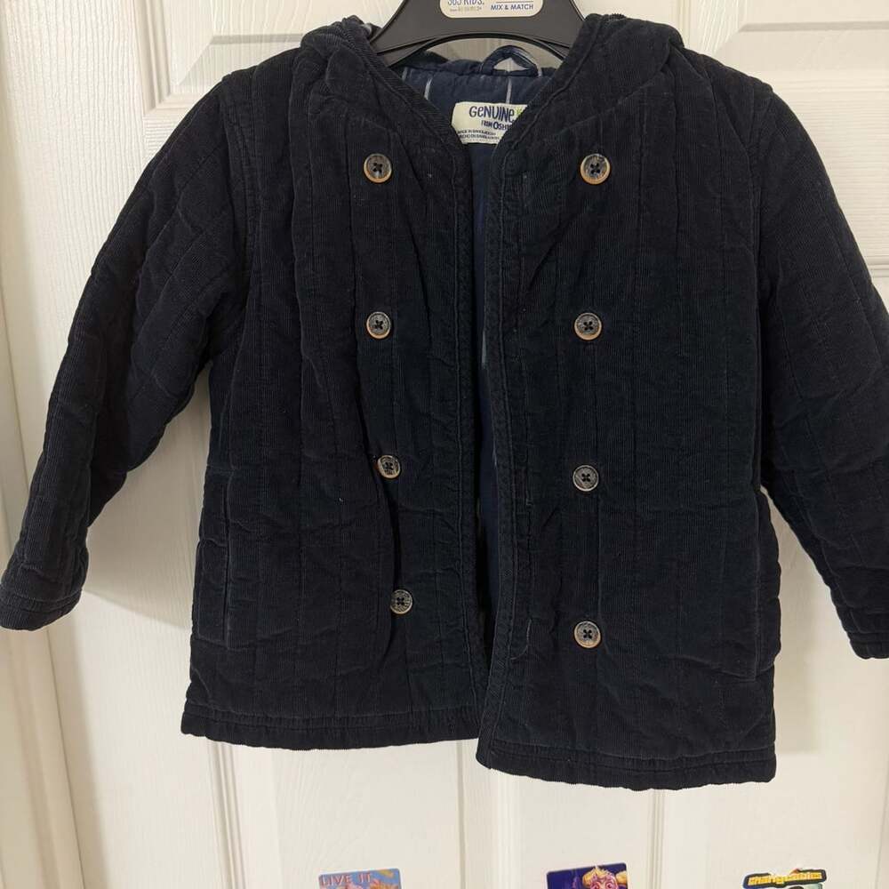 Genuine Kids From OshKosh Toddler Navy Blue Quilted Corduroy Jacket Size 4T